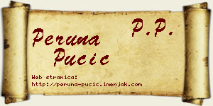 Peruna Pučić vizit kartica